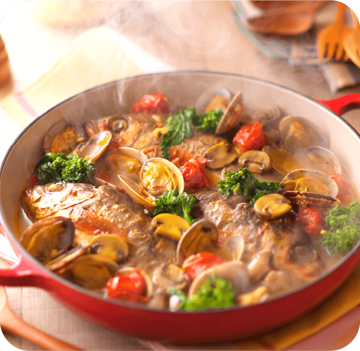 料理にも使用が可能なことを表す写真