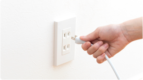 コンセントにさせしている時の写真