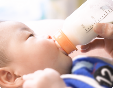 ミルクにも使用ができることを表す写真