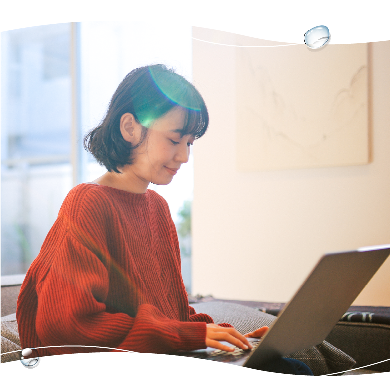 仕事をしている様子