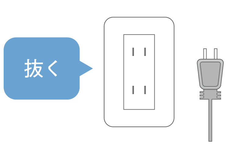 電源プラグを抜いてください