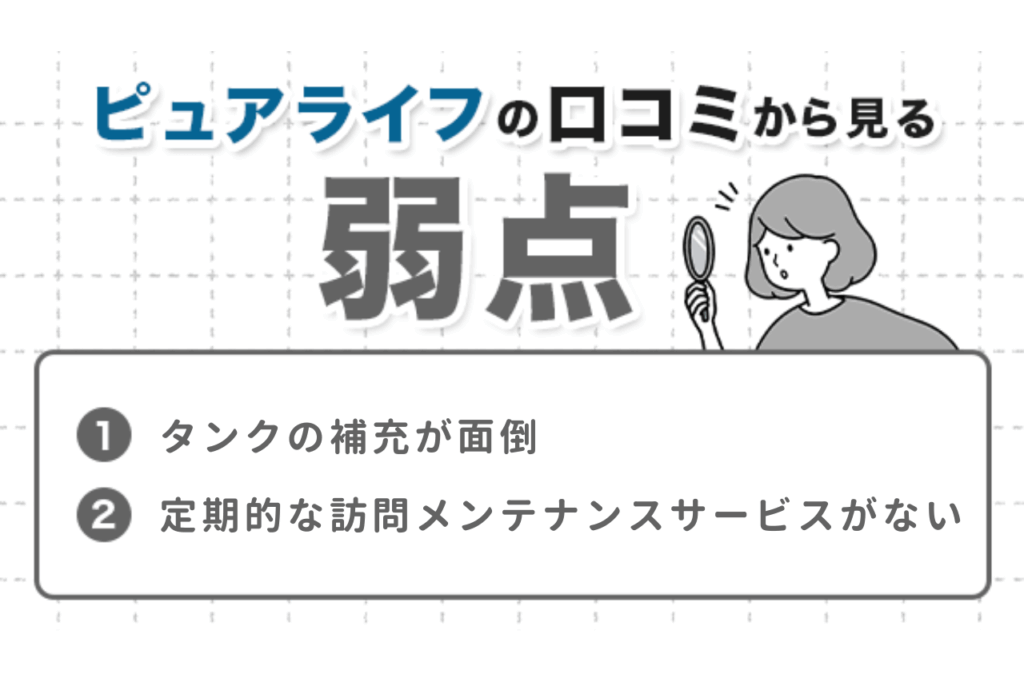 ピュアライフの口コミから見る弱点